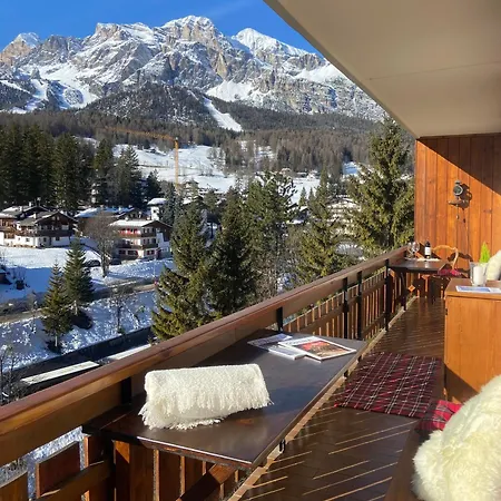 With Balcony Overlooking Tofane-free Parking Apartment Cortina d'Ampezzo